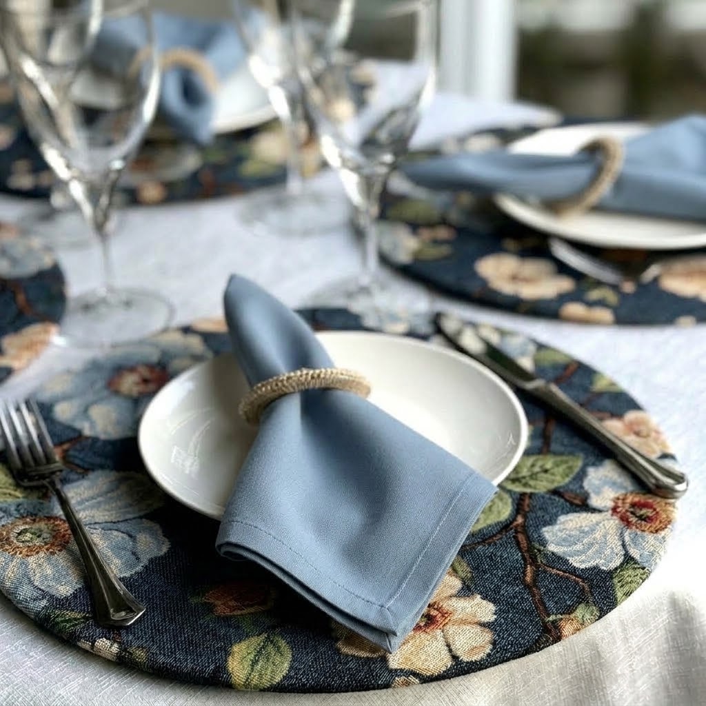 Combo Comedor Country Blue - Elegancia en tu mesa