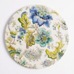 Plato de Sitio Yellow Blue | Diseño Floral Moderno